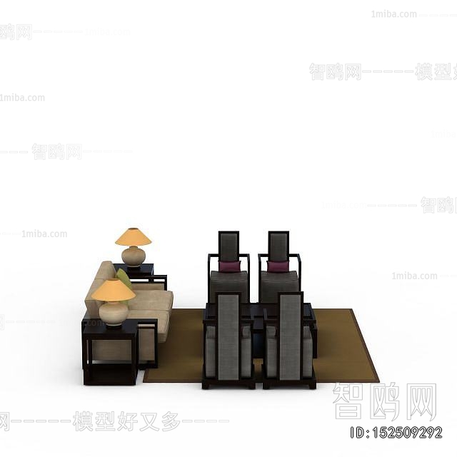 New Chinese Style Sofa Combination