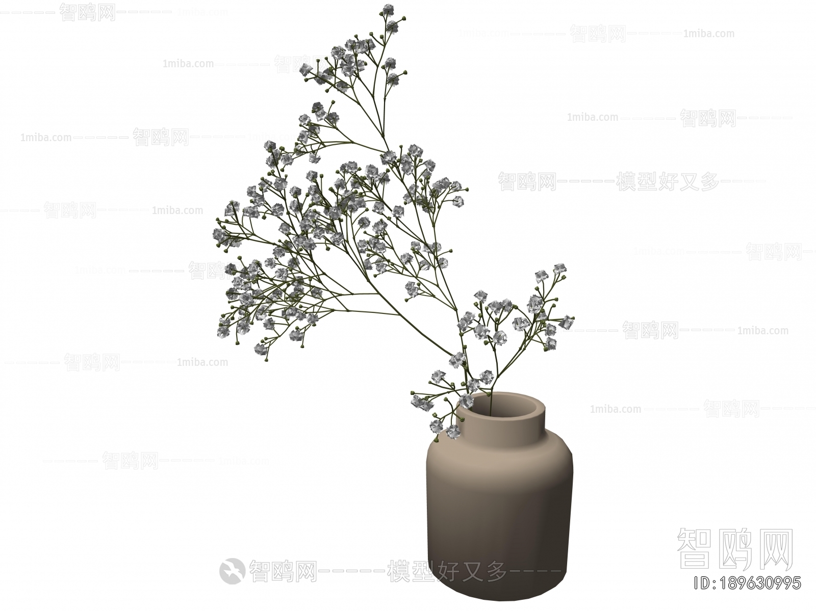 Wabi-sabi Style Potted Green Plant