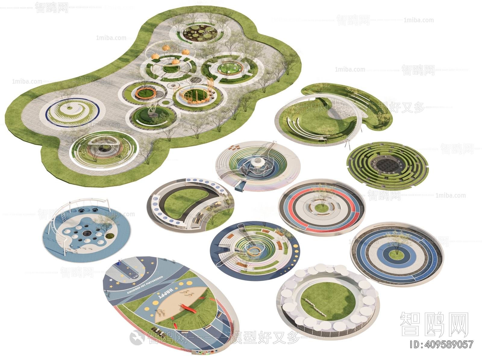 Modern Park Landscape