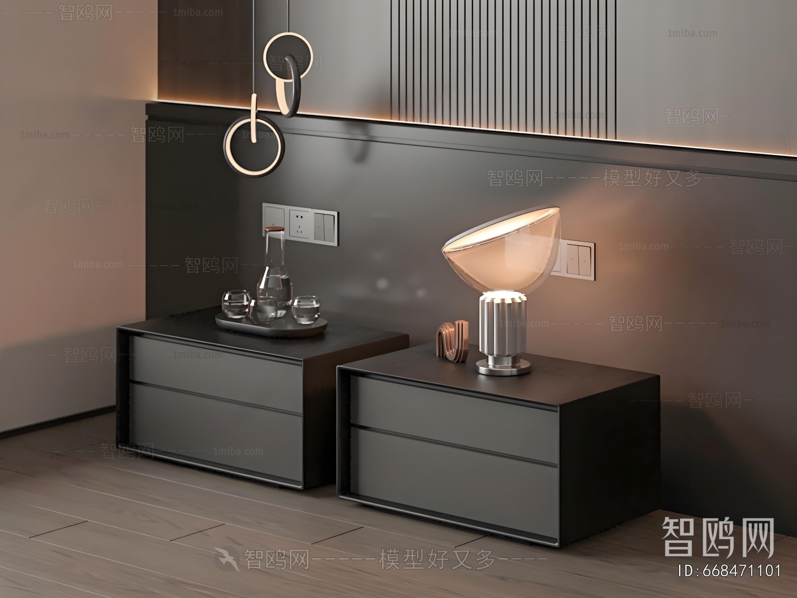 Modern Bedside Cupboard