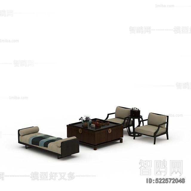 New Chinese Style Sofa Combination