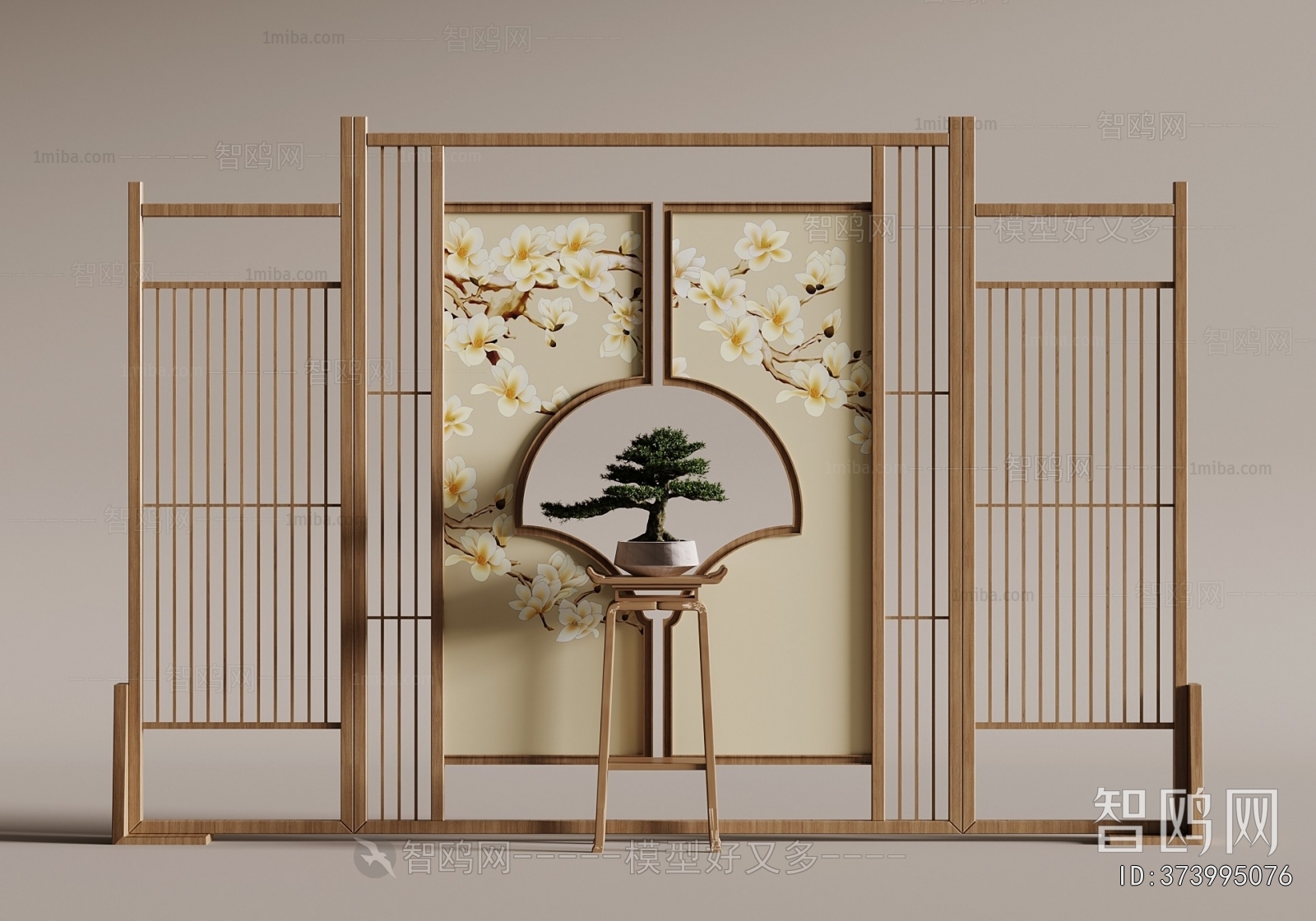 New Chinese Style Wooden Screen Partition