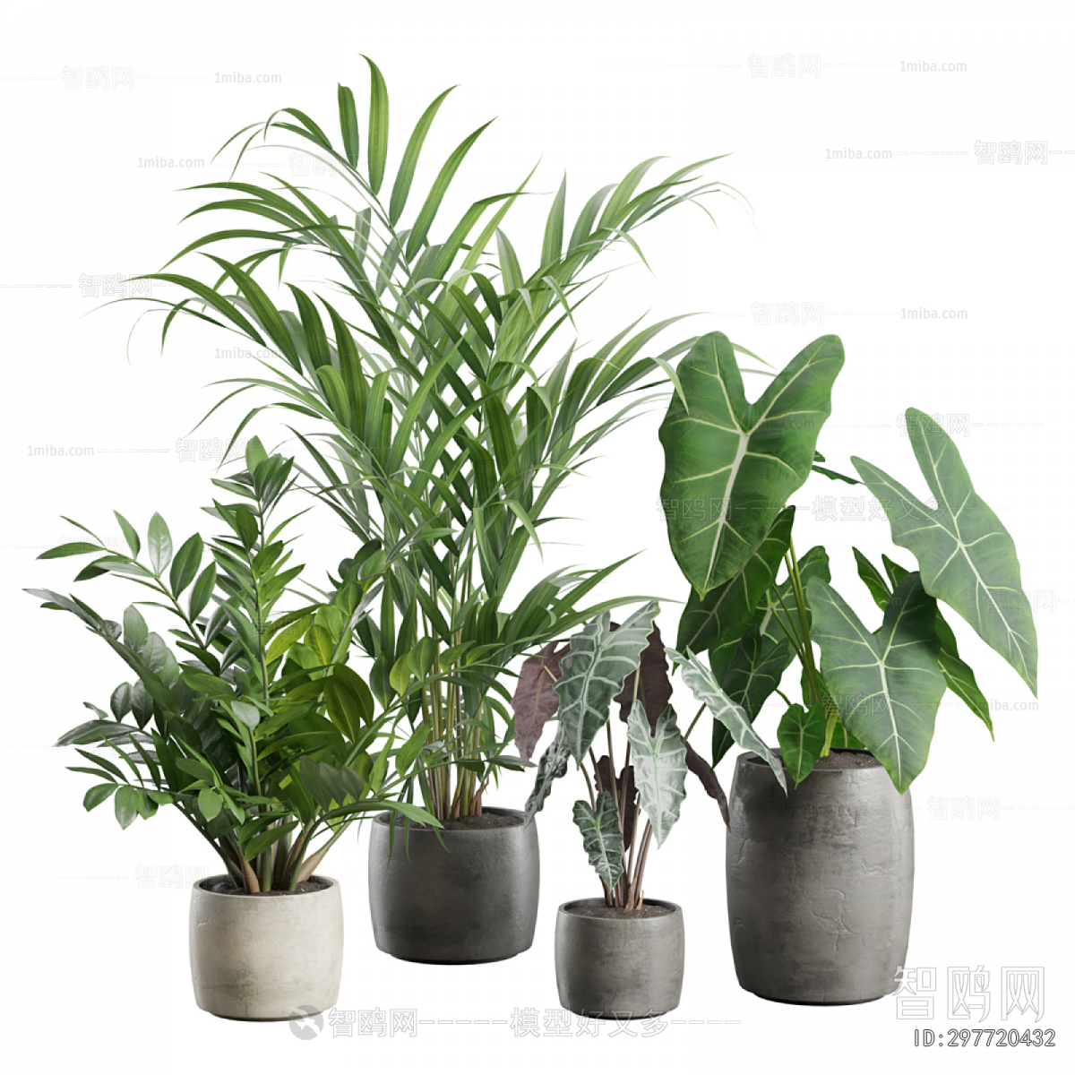 Modern Ground Green Plant Potted Plants