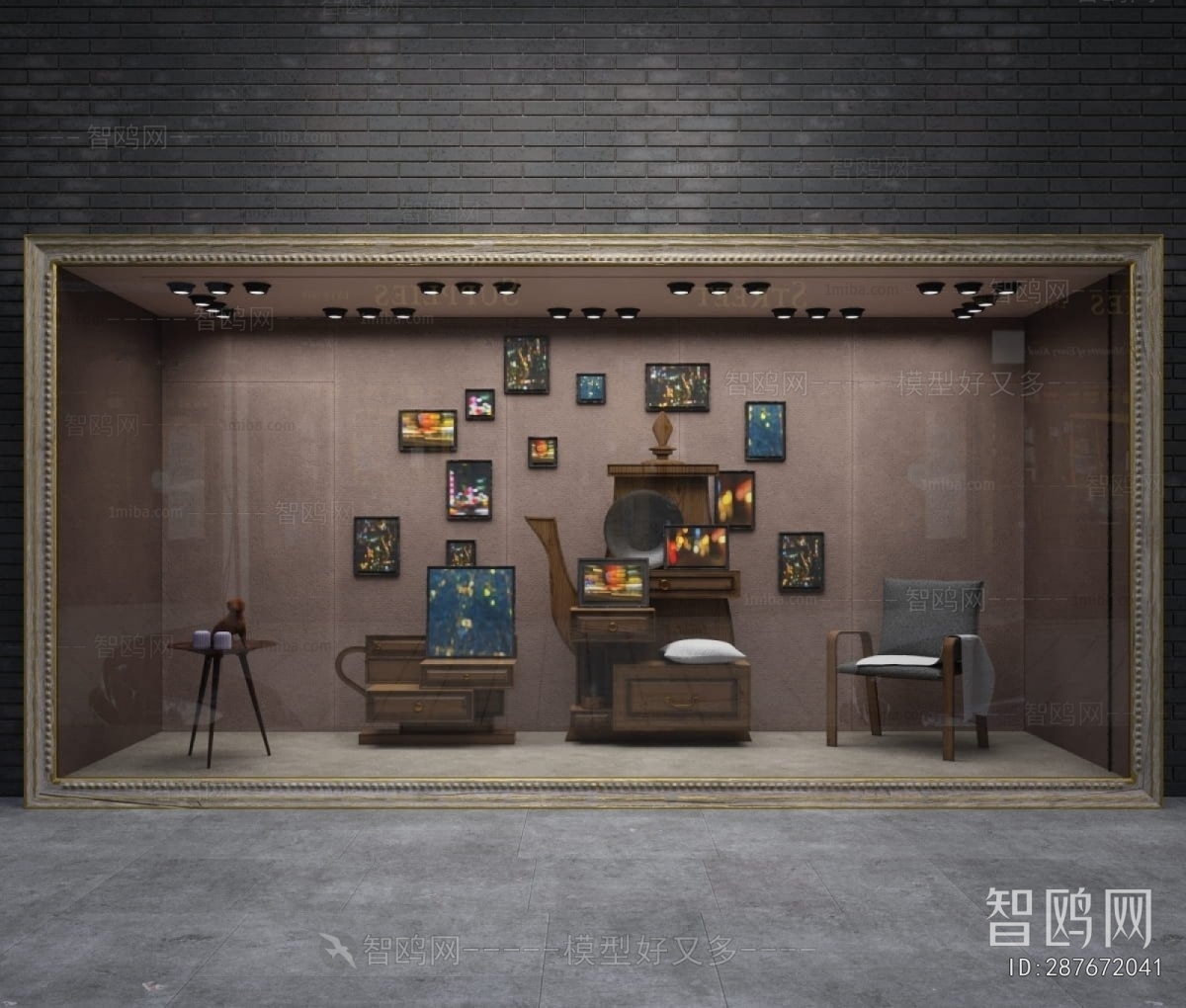 Simple European Style Shop Window