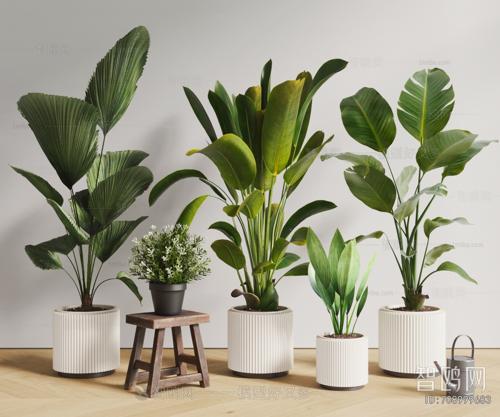 Modern Ground Green Plant Potted Plants