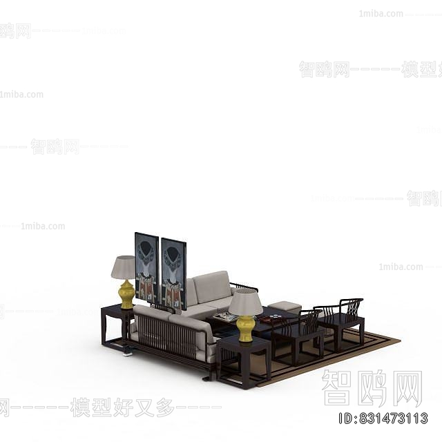 New Chinese Style Sofa Combination