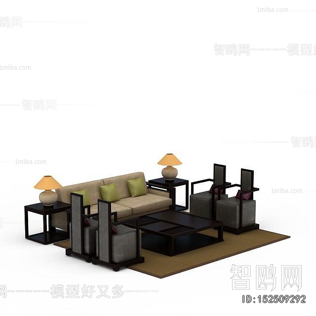 New Chinese Style Sofa Combination