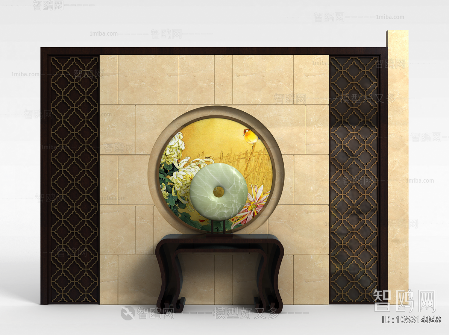 New Chinese Style TV Wall