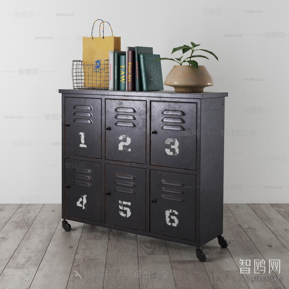 Industrial Style Side Cabinet
