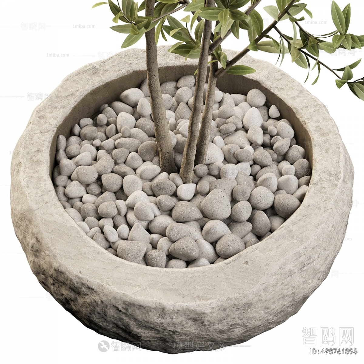 Modern Ground Green Plant Potted Plants