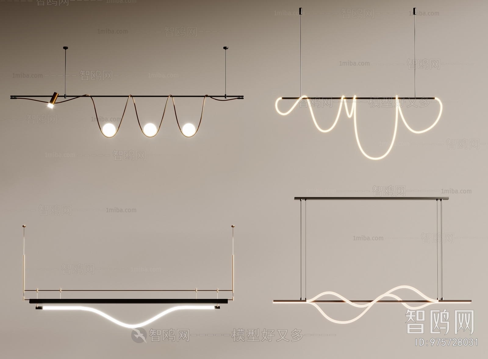 Modern Long Chandelier