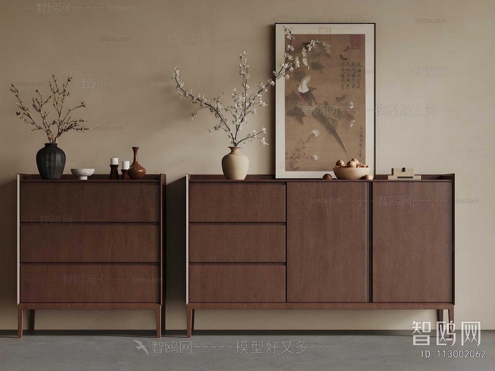 New Chinese Style Side Cabinet