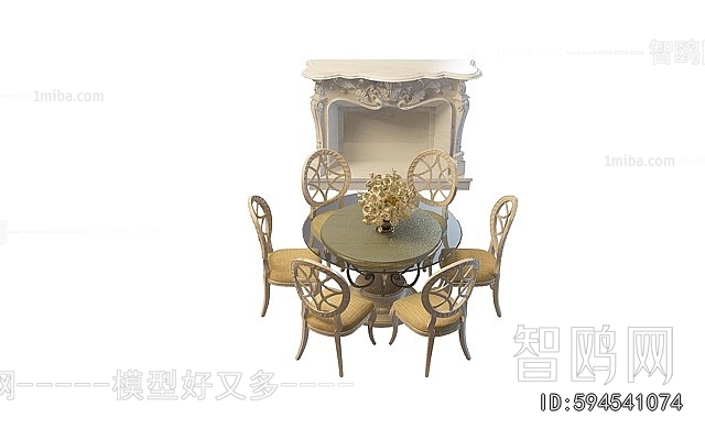 European Style Dining Table And Chairs