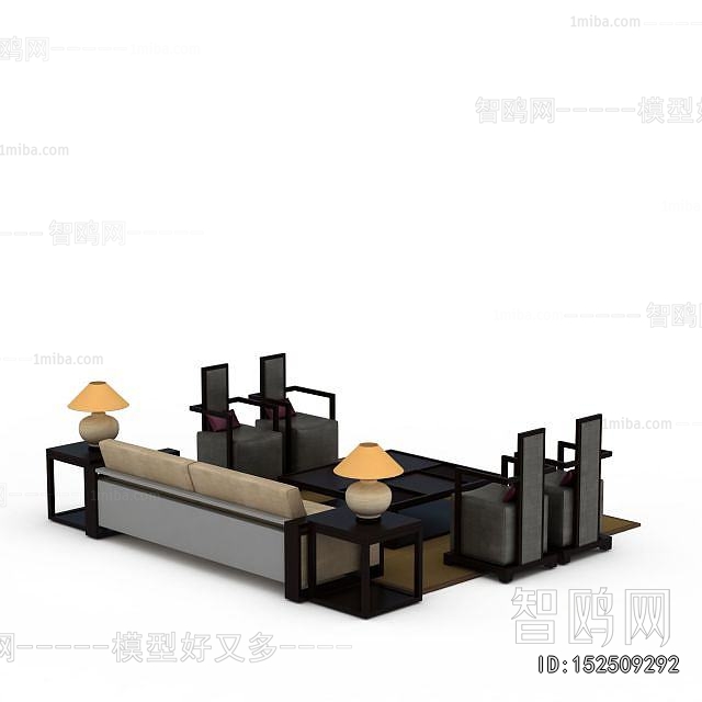 New Chinese Style Sofa Combination