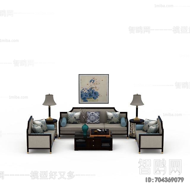 New Chinese Style Sofa Combination