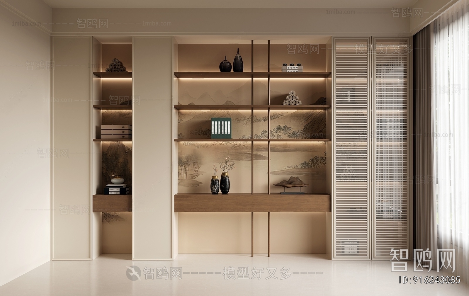 New Chinese Style Bookcase