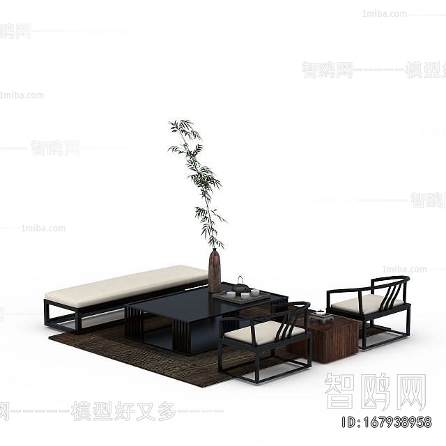 New Chinese Style Sofa Combination