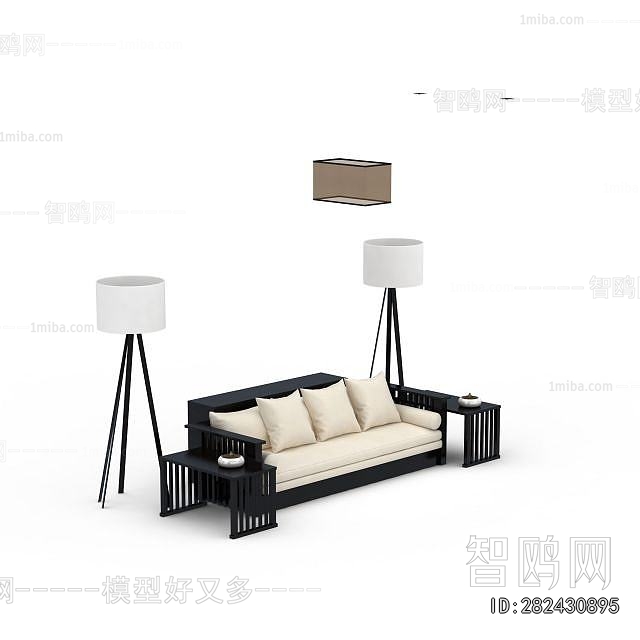 New Chinese Style Multi Person Sofa