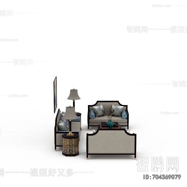 New Chinese Style Sofa Combination