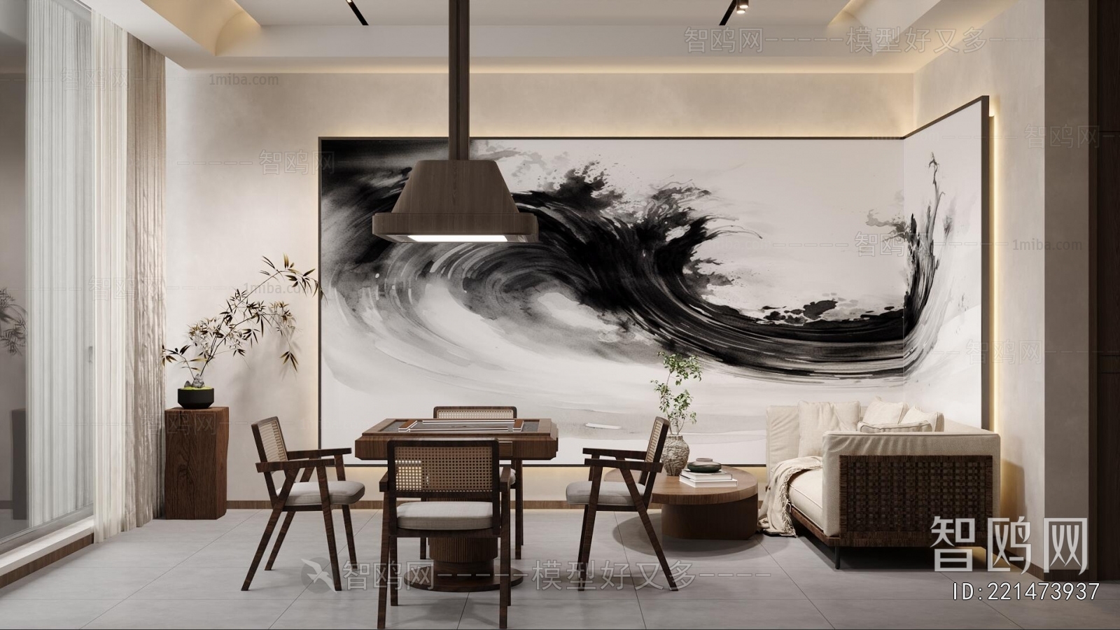 New Chinese Style Chess And Card Room