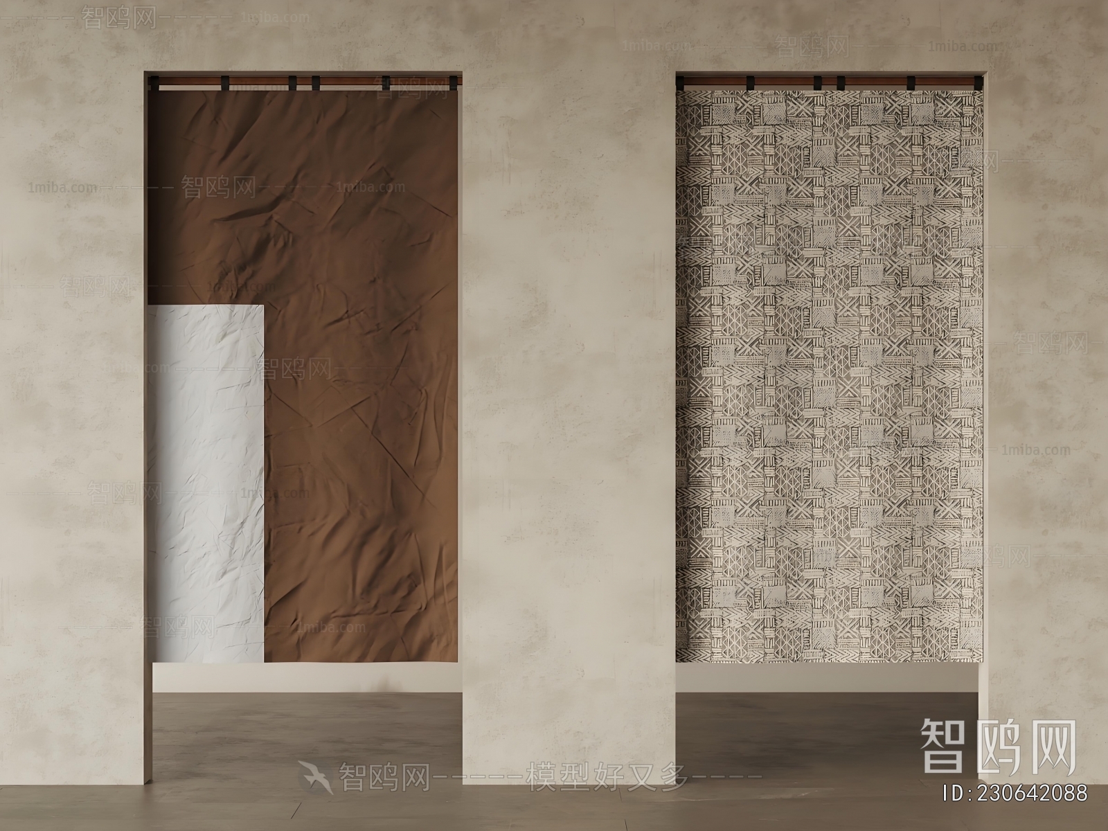Wabi-sabi Style Door Curtain