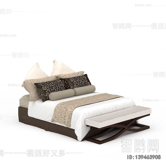New Chinese Style Double Bed