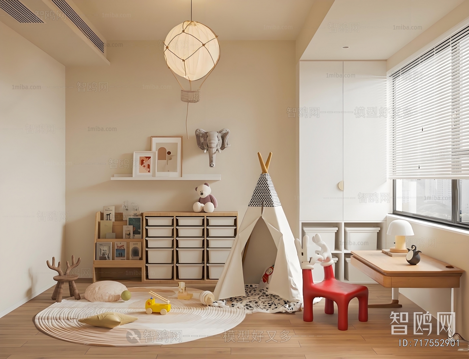 Modern Children's Room Activity Room