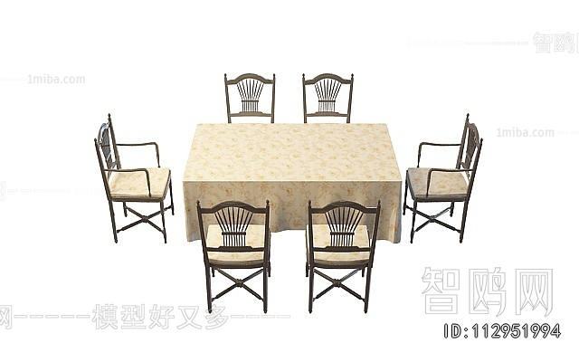 European Style Dining Table And Chairs