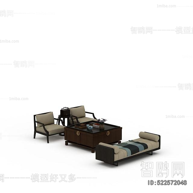 New Chinese Style Sofa Combination