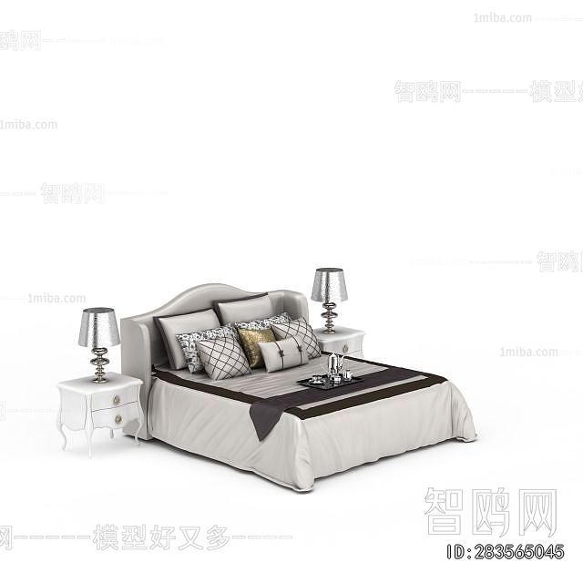 Simple European Style Double Bed