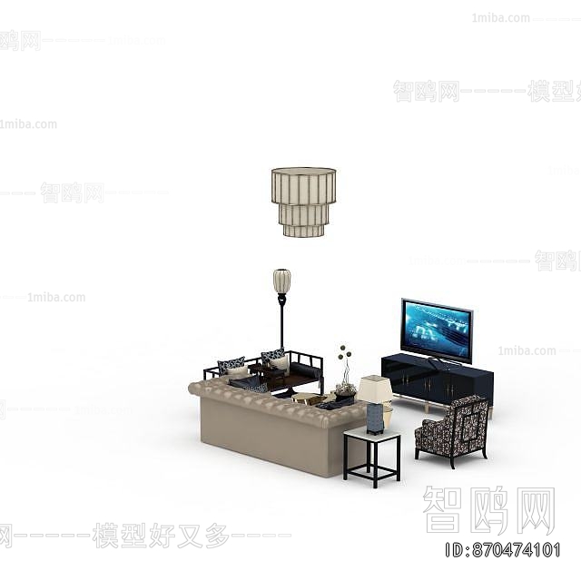 New Chinese Style Sofa Combination