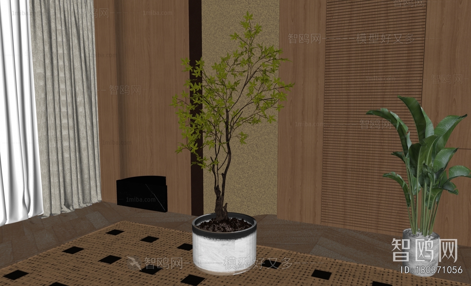 Modern Ground Green Plant Potted Plants