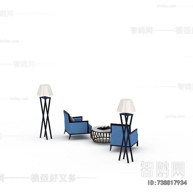 Mediterranean Style Single Sofa