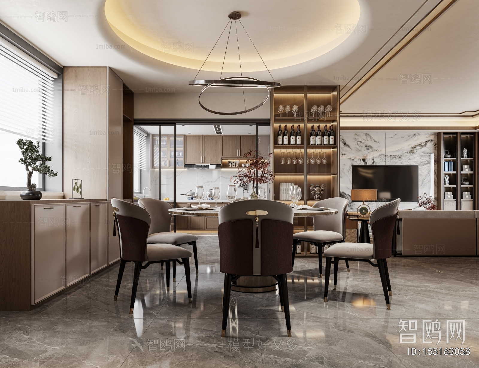 New Chinese Style Dining Room