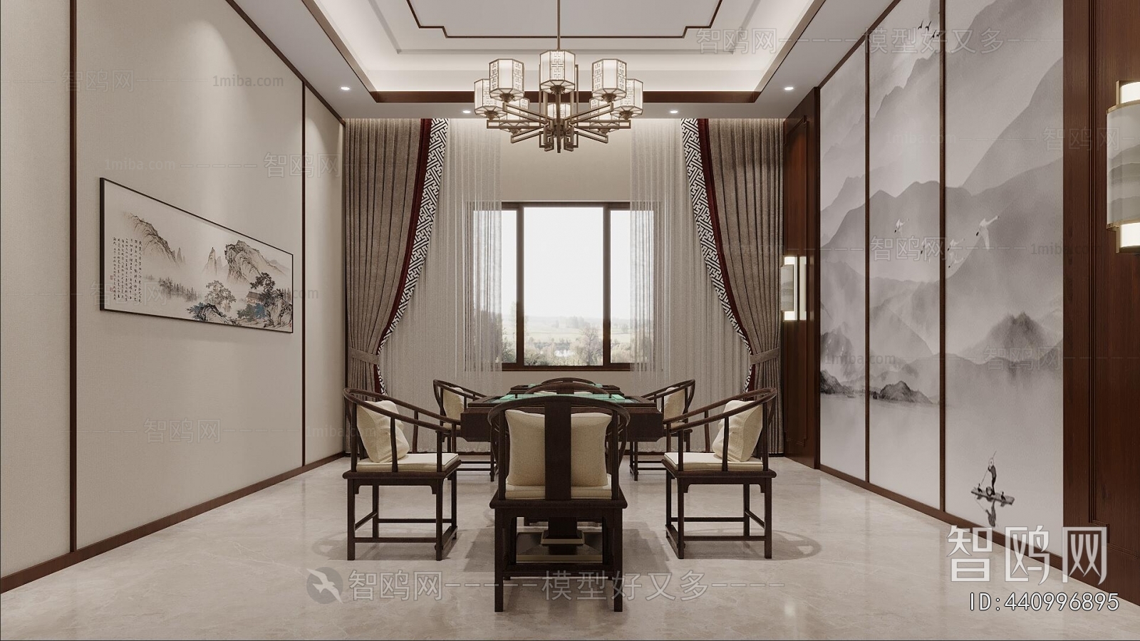 New Chinese Style Chess And Card Room