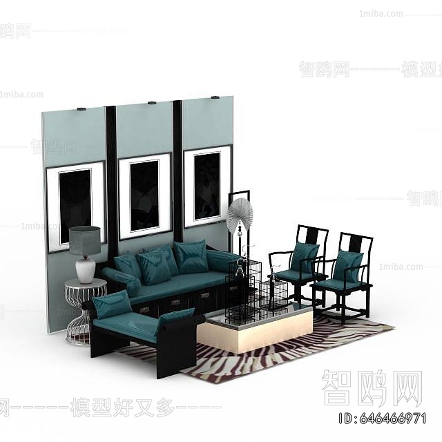 New Chinese Style Sofa Combination