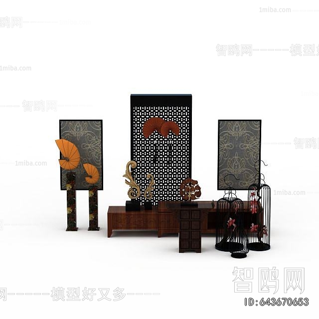 New Chinese Style TV Cabinet