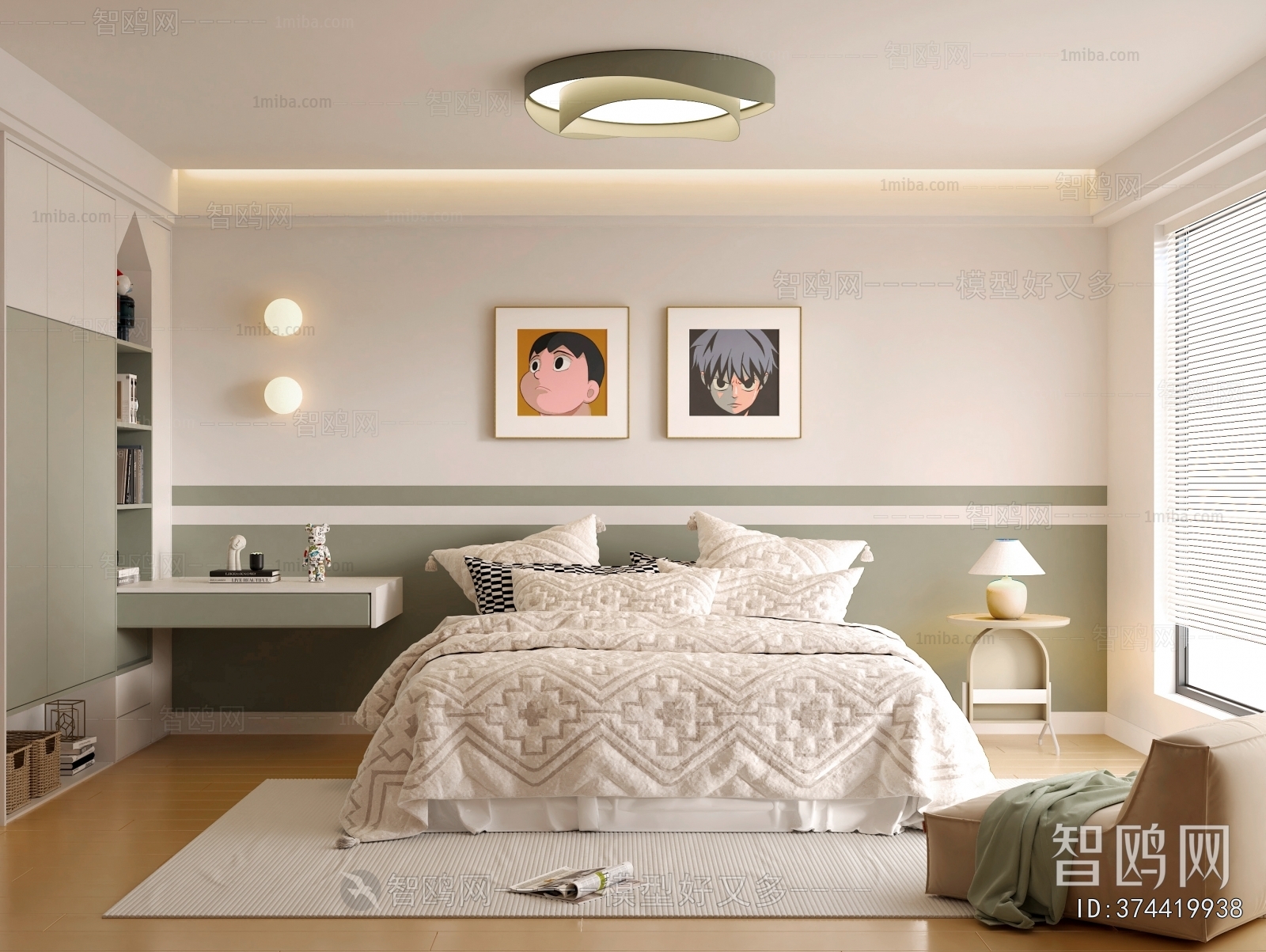 Modern Boy's Room And Son's Room