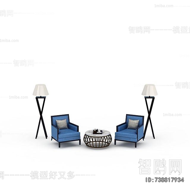 Mediterranean Style Single Sofa