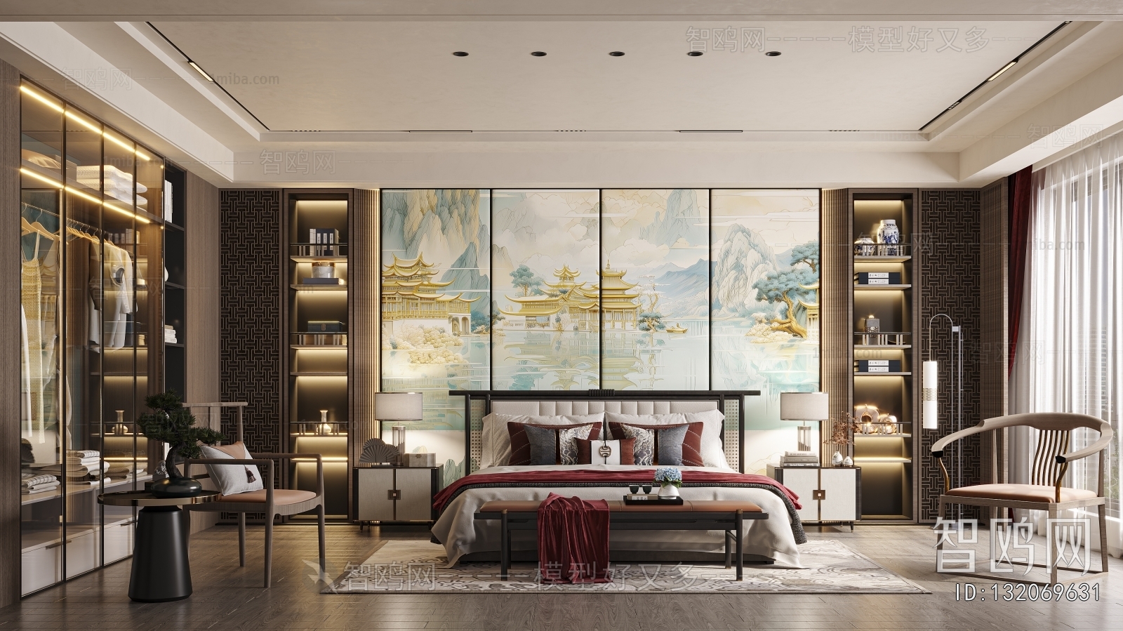 New Chinese Style Bedroom