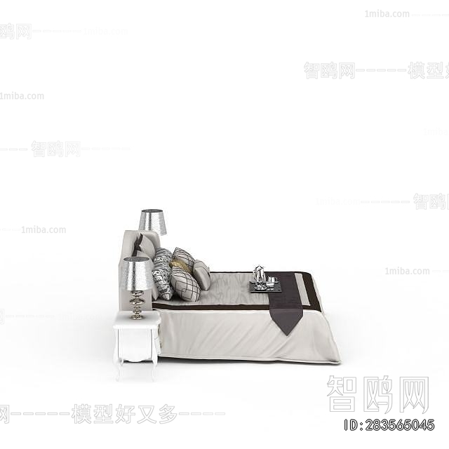 Simple European Style Double Bed