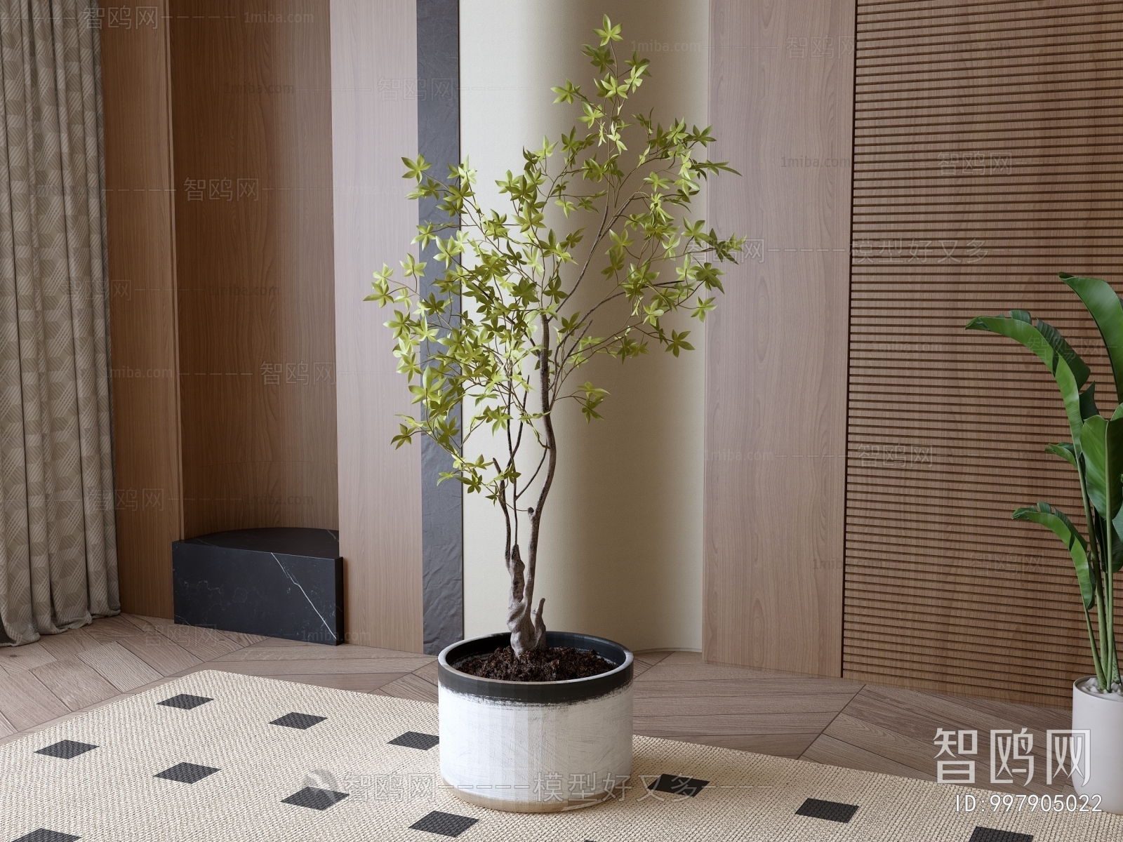 Modern Ground Green Plant Potted Plants