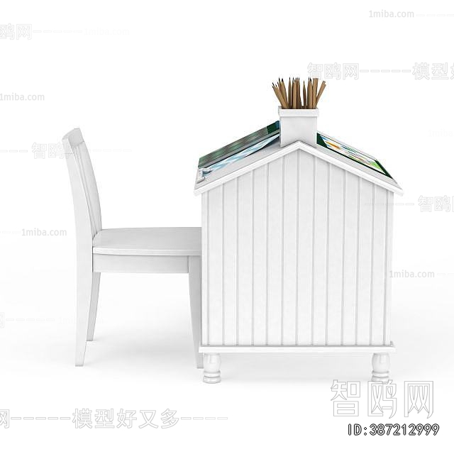 European Style Computer Desk And Chair