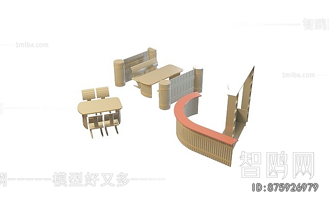 Simple European Style Dining Table And Chairs