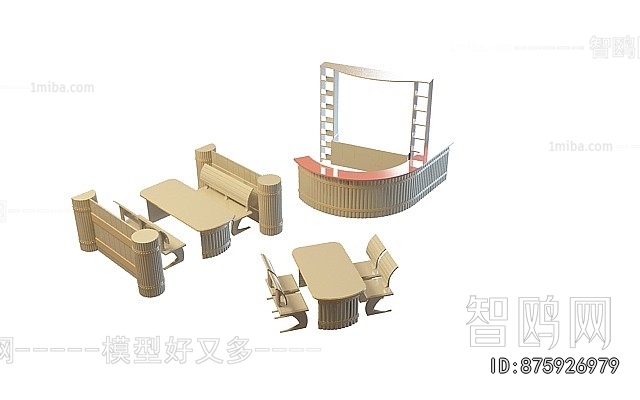 Simple European Style Dining Table And Chairs