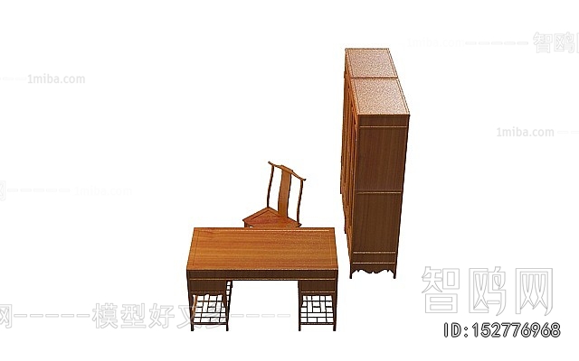 New Chinese Style Computer Desk And Chair
