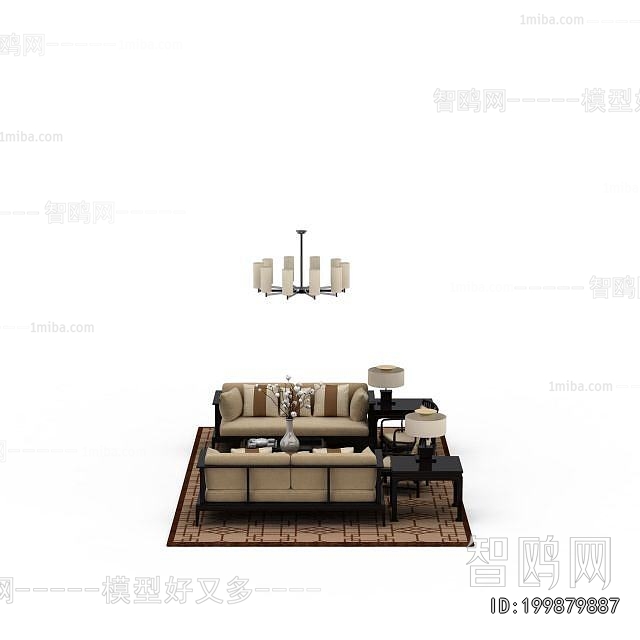 New Chinese Style Sofa Combination