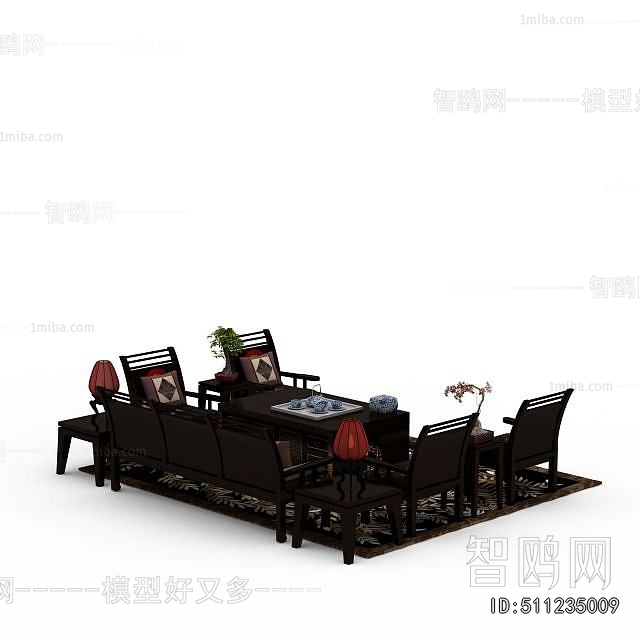 New Chinese Style Sofa Combination
