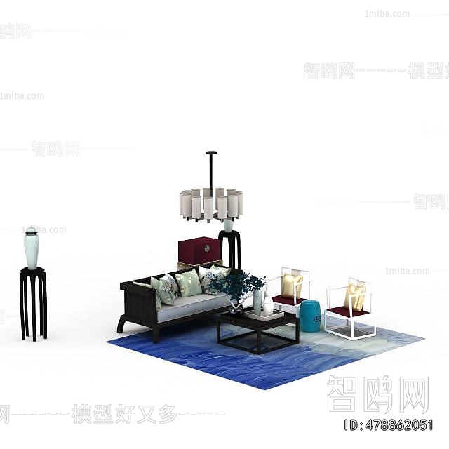 New Chinese Style Sofa Combination