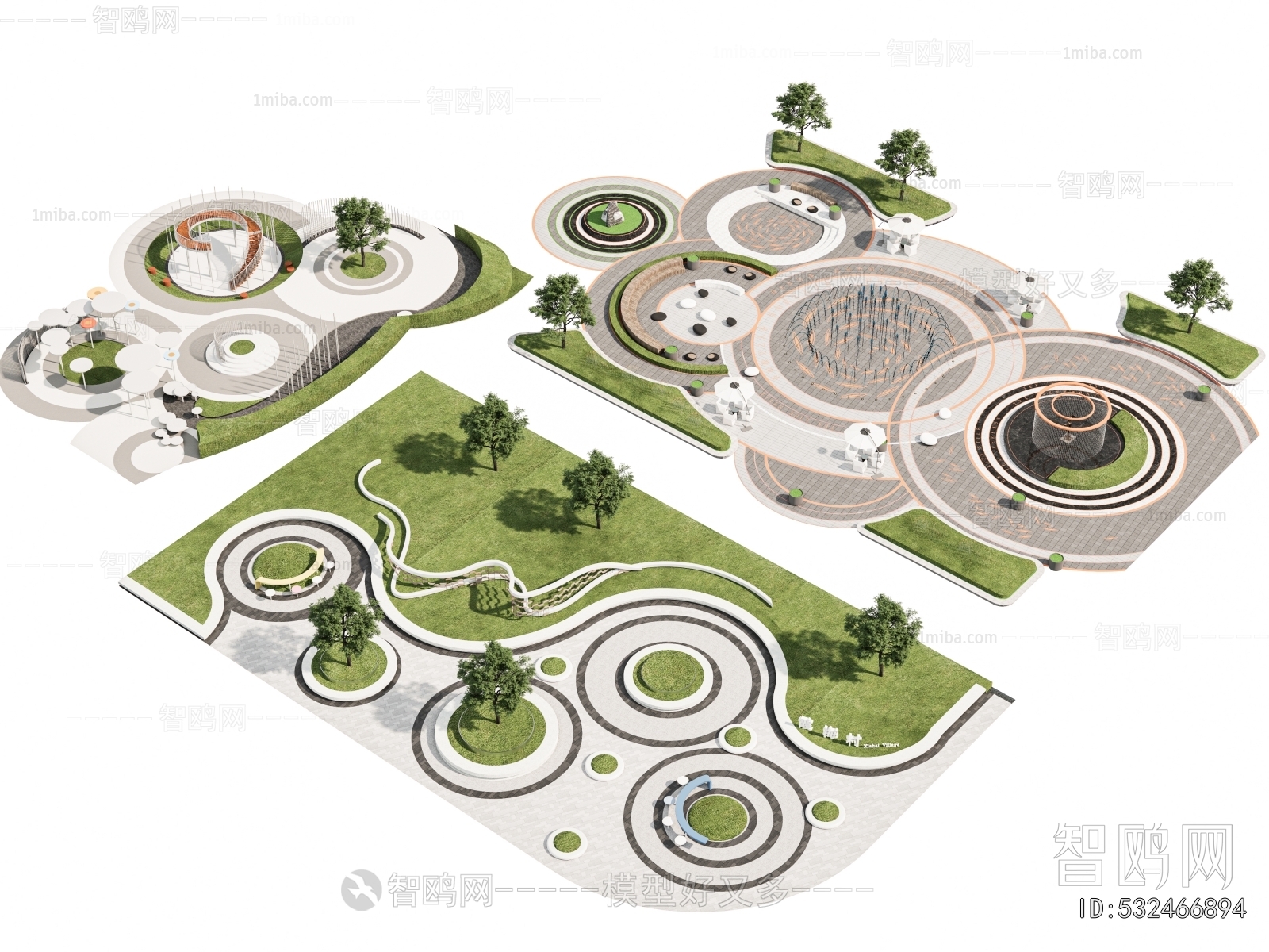 Modern Park Landscape